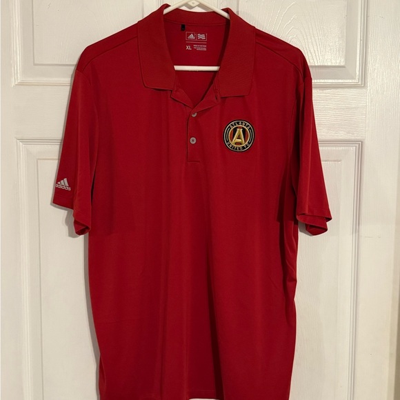 Atlanta United Adidas Red Men's Polo Shirt - Picture 1 of 4